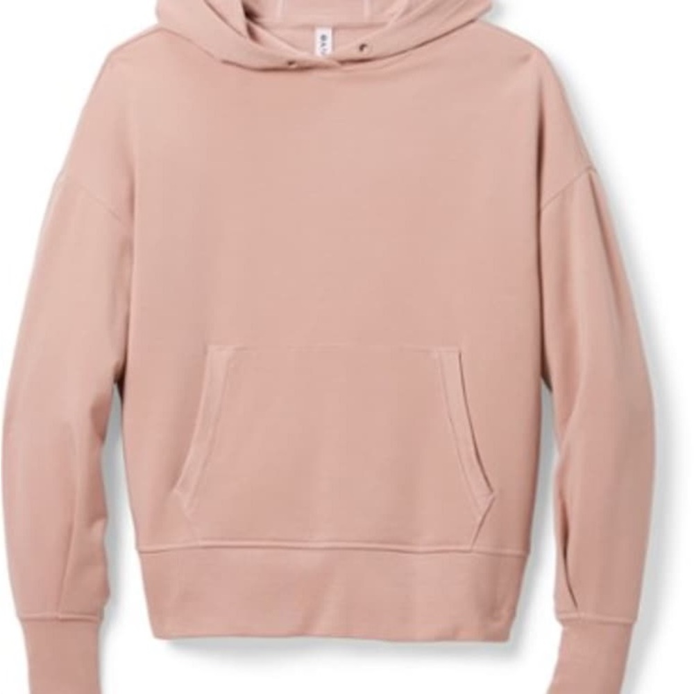 Athleta Balance Hoodie Mocha Latte Medium Modal Sweatshirt Yoga - Picture 2 of 6